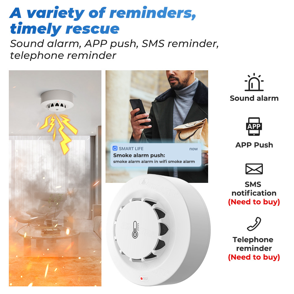 Tuya WiFi Temperature and Humi - Smoke Leak Detector review and price